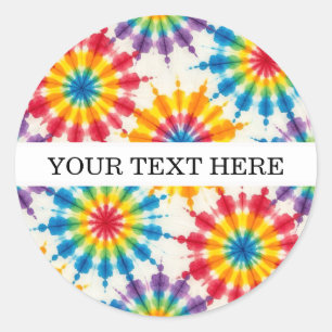 Benutzerdefinierte psychedelische Tie Dye   Groovy Runder Aufkleber