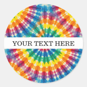 Benutzerdefinierte psychedelische Tie Dye   Groovy Runder Aufkleber