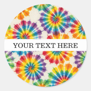 Benutzerdefinierte psychedelische Tie Dye   Groovy Runder Aufkleber