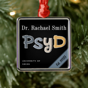 Benutzerdefinierte PsyD Doktor der Psychologie Abs Ornament Aus Metall