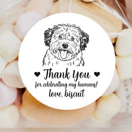 Benutzerdefinierte Puli-Hunde-Hochzeitsgeschenk-Au Runder Aufkleber