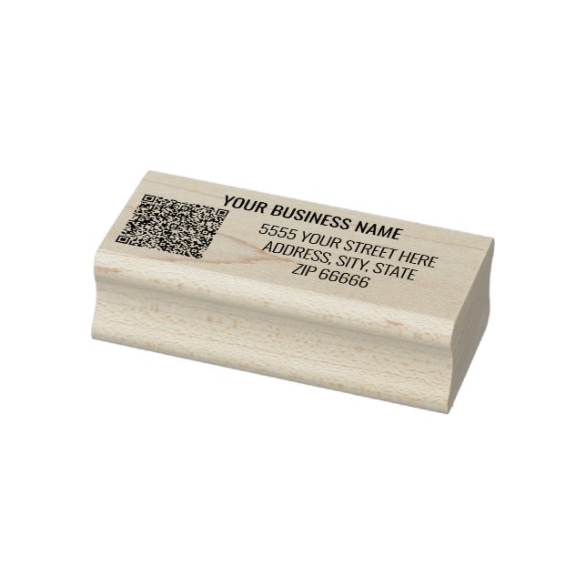 Benutzerdefinierte QR-Code-Adresse Rubber-Briefmar Gummistempel (Stempel)