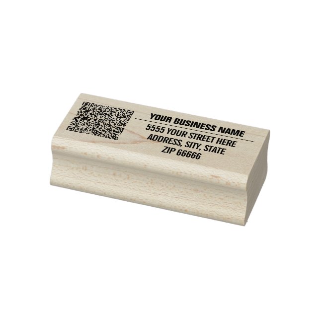 Benutzerdefinierte QR-Code-Adresse Rubber-Briefmar Gummistempel (Stempel)