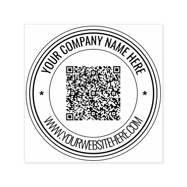 Benutzerdefinierte QR-Code-Briefmarke Permastempel (Design)