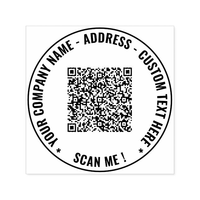 Benutzerdefinierte QR-Code-Briefmarke Permastempel (Design)