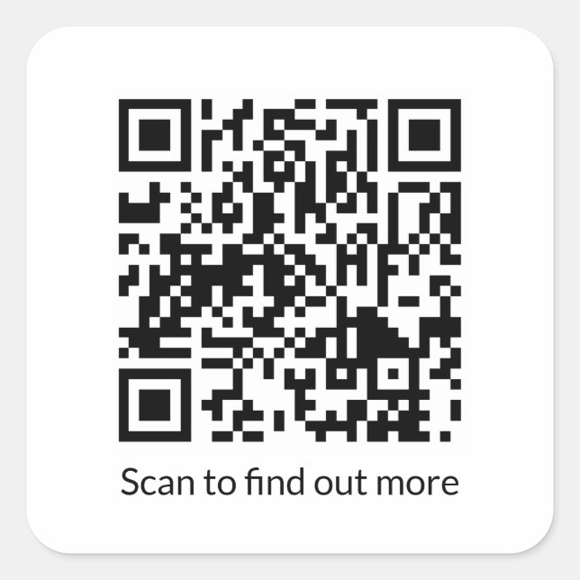 Benutzerdefinierte QR-Code-Generator-URL Quadratis Quadratischer Aufkleber (Vorderseite)