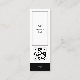 benutzerdefinierte QR-Code Geschäft einfache weiße Mini Visitenkarte