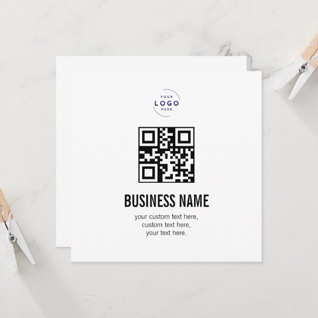 Benutzerdefinierte QR-Code Geschäft Logovorlage Na Einladung (Vorderseite/Rückseite Beispiel)