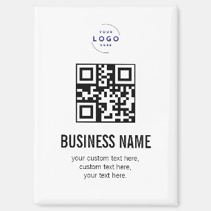 Benutzerdefinierte QR-Code-Geschäftslogo-Name-Vorl Magnet