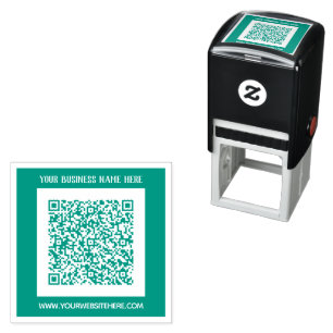 Benutzerdefinierte QR-Code-Info-Name Website Selbs Permastempel