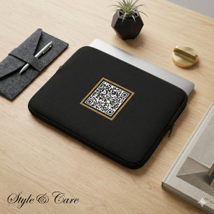Benutzerdefinierte QR-Code-Laptoptasche für Marken Laptopschutzhülle