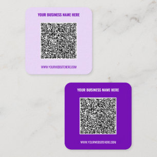 Benutzerdefinierte QR Code Name Website Farben Vis Quadratische Visitenkarte