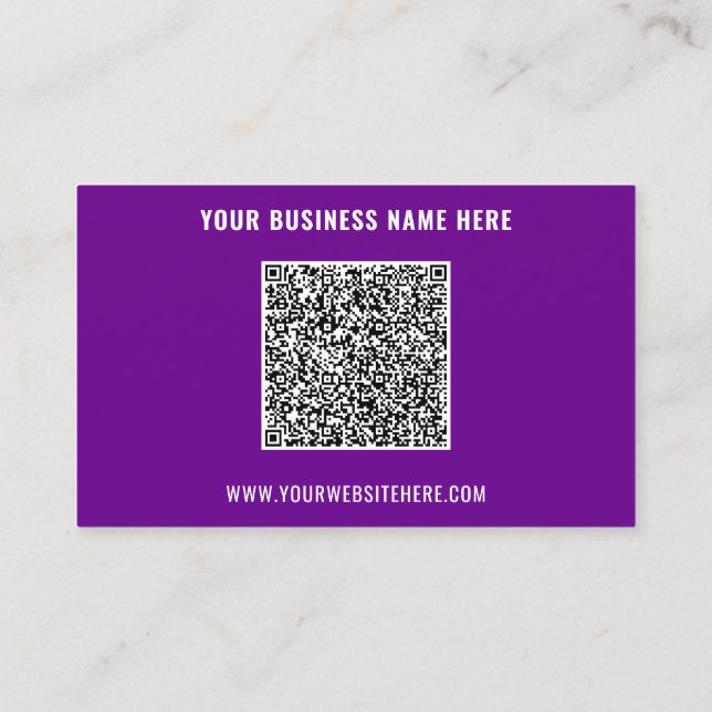 Benutzerdefinierte QR Code Name Website Farben Vis Visitenkarte (Rückseite)