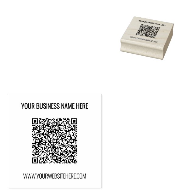 Benutzerdefinierte QR-Code Name Website Rubber-Bri Gummistempel (Stempel)