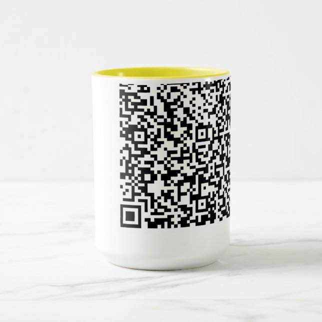 Benutzerdefinierte QR-Code-Prüfung Info zu Ihrem l Tasse (Zentrum)