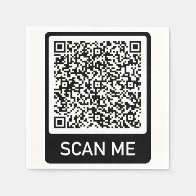 Benutzerdefinierte QR-Code-Prüfung Info zu Persona Serviette (Vorderseite)