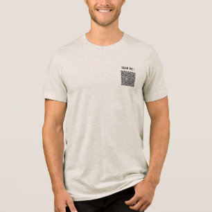 Benutzerdefinierte QR-Code-Prüfung und benutzerdef Tri-Blend Shirt