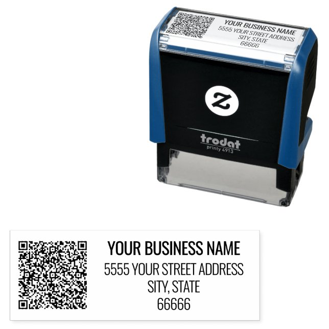 Benutzerdefinierte QR-Code-Scan-Info-Adresse Selbs Permastempel (Beispiel)