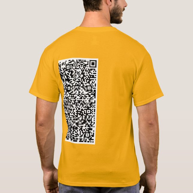Benutzerdefinierte QR-Code-Scan-Info Ihr T - Shirt (Rückseite)