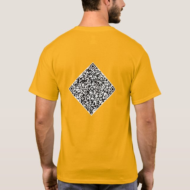 Benutzerdefinierte QR-Code-Scan-Info Ihr T-Shirt W (Rückseite)