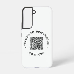 Benutzerdefinierte QR-Code-Scan-Info Ihr Text und Samsung Galaxy Hülle