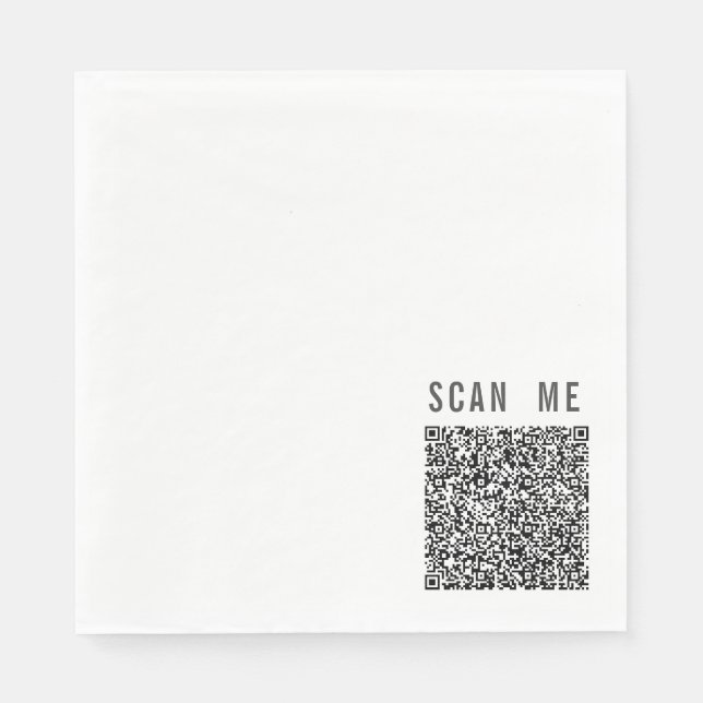 Benutzerdefinierte QR-Code-Scan-Info Ihre lustigen Serviette (Vorderseite)