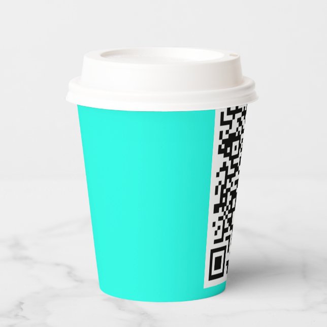 Benutzerdefinierte QR-Code-Scan-Info-Papiergruppen Pappbecher (Vorderseite)
