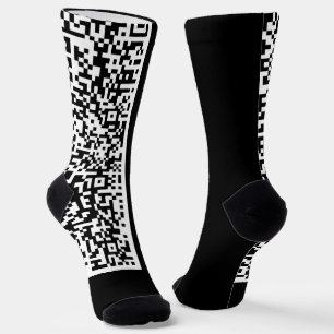 Benutzerdefinierte QR-Code-Scan-Info-Socken - Farb Socken