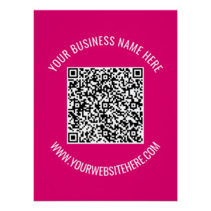 Benutzerdefinierte QR-Code Scan-Info Text und Farb Poster
