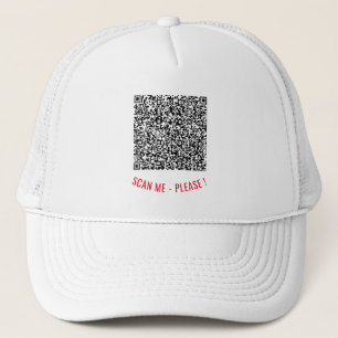 Benutzerdefinierte QR-Code-Scan-Info Trucker-Mütze Truckerkappe