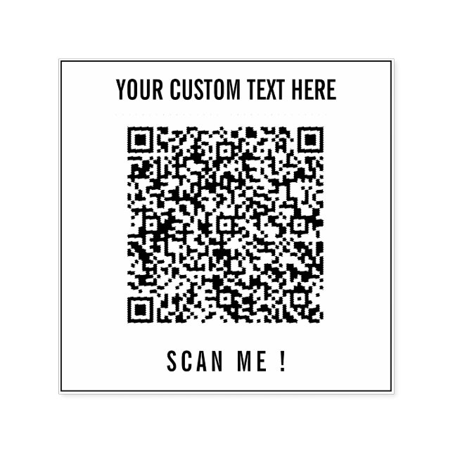 Benutzerdefinierte QR-Code-Scan-Info und Text-Brie Permastempel (Design)