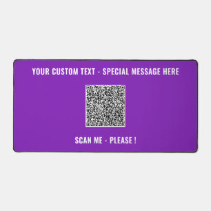 Benutzerdefinierte QR-Code-Text- und Farbschreibma Schreibtischunterlage