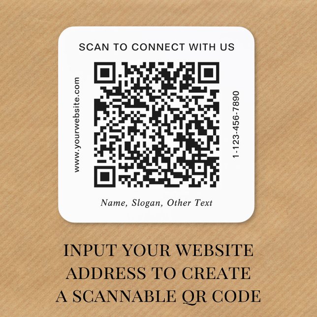 Benutzerdefinierte QR-Code Unternehmen Quadratischer Aufkleber (Von Creator hochgeladen)