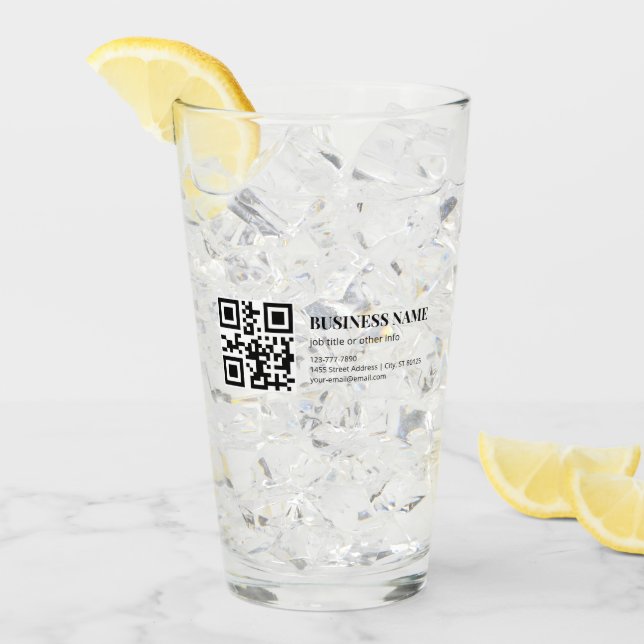 Benutzerdefinierte QR-Code-Vorlage für Geschäftsna Glas (Vorderseite Ice)