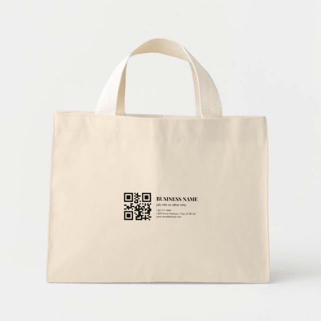 Benutzerdefinierte QR-Code-Vorlage für Geschäftsna Mini Stoffbeutel (Vorne)