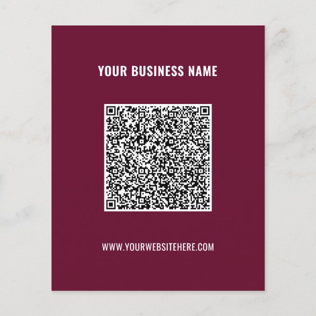 Benutzerdefinierte QR-Codeinformationen und Text-F Flyer (Hinten)