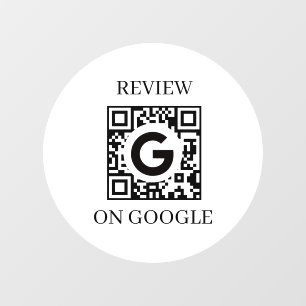 Benutzerdefinierte QR Google Bewertungen Geschäf Fensteraufkleber