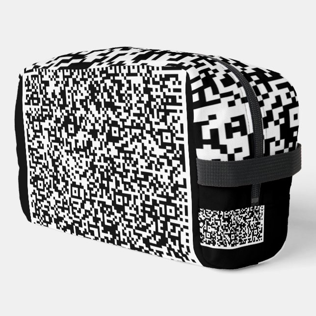 Benutzerdefinierte QR-Scan-Info Farbe auswählen Waschbeutel (Linke Seite)