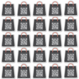 Benutzerdefinierte QR-Werbecode-Shopping-Sticker Aufkleber