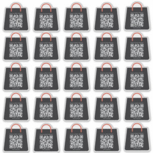 Benutzerdefinierte QR-Werbecode-Shopping-Sticker Aufkleber