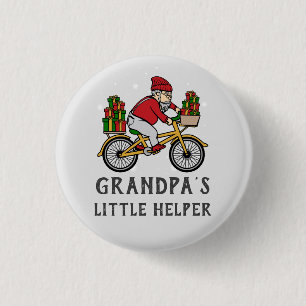 Benutzerdefinierte Radfahrer-Weihnachts-Übereinsti Button