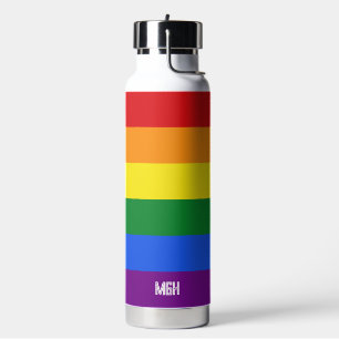 Benutzerdefinierte Rainbow-Flag für Monogramm Trinkflasche