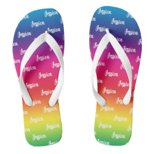 Benutzerdefinierte Rainbow-Flip-Flops Flip Flops