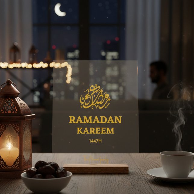 Benutzerdefinierte Ramadan Mubarak Mondsichtung Du Acrylschild (Von Creator hochgeladen)
