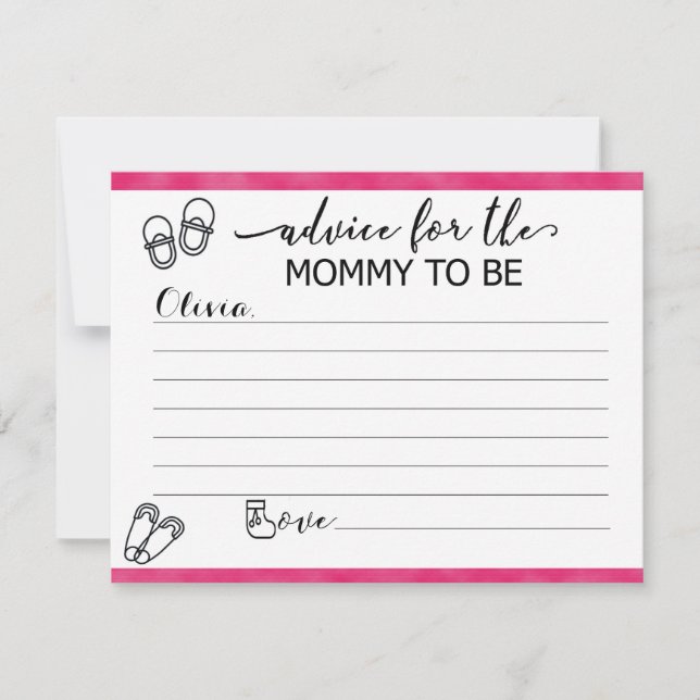 Benutzerdefinierte Ratenkarten für die Mama im Bab Einladung (Vorderseite)