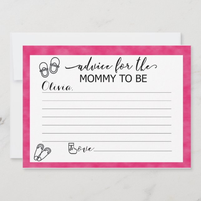 Benutzerdefinierte Ratenkarten für die Mama im Bab Einladung (Vorderseite)