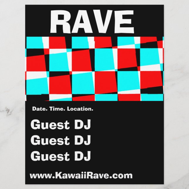 Benutzerdefinierte Rave-Flyer für Funky Checkerboa Flyer (Vorne)