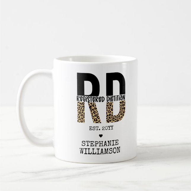 Benutzerdefinierte RD registrierte Dietitian Cheet Kaffeetasse (Links)