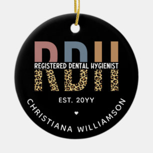 Benutzerdefinierte RDH registrierte Zahnhygieniker Keramik Ornament