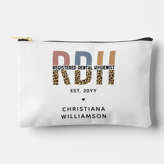Benutzerdefinierte RDH registrierte Zahnhygieniker Zubehörtasche (Vorderseite)
